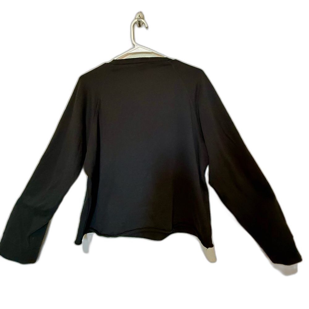 Vintage Womens Pink Black Crew Neck Sweatshirt Cropped  with Gold U.S. ARMY - Picture 2 of 7